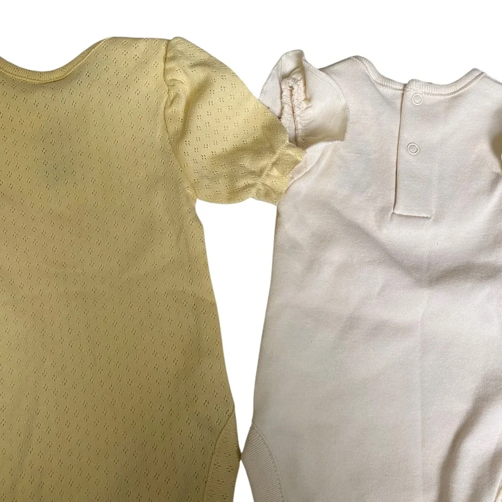 Jessica Simpson Baby Girl 0-3M Bodysuit Sunflower Set Yellow‎ Sleeved Outfit 215